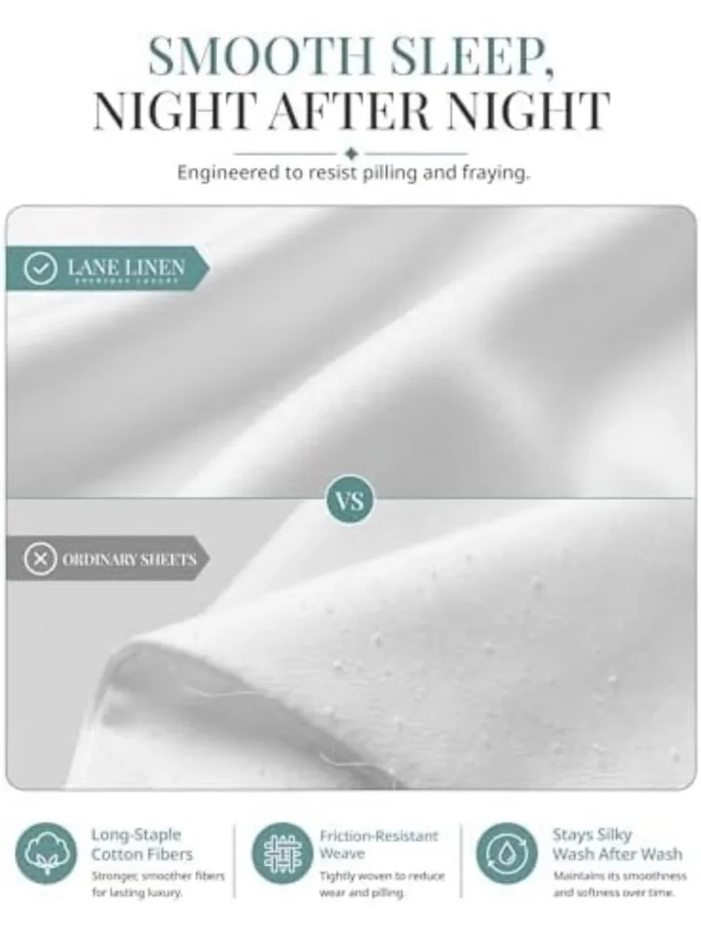 Silky Smooth 450TC Full Cotton Sheets Set - Soft Sateen Weave, French Blue